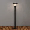2er Set Wegeleuchten MODENA schwarz, 98cm hoch, Beleuchtung Garten / Terrasse