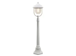 2er-Set weiße Wegeleuchten PARMA aus Aluminium, E27, IP43, H.: 118 cm