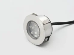 Erweiterungs 3er SET Mini LED Bodeneinbauspots Edelstahl/Glas Ø7cm IP44