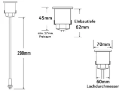 Erweiterungs 3er SET Mini LED Bodeneinbauspots Edelstahl/Glas Ø7cm IP44