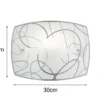 Exklusive Wandleuchte SPIRELLI Glasschirm in Weiß mit dezentem Dekor, B: 30cm