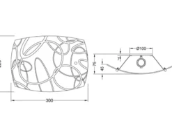 Exklusive Wandleuchte SPIRELLI Glasschirm in Weiß mit dezentem Dekor, B: 30cm