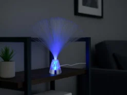 Faserlampe PUNK mit RGB Farbwechsel, auch Batteriebetrieb geeignet, Höhe 31,5cm