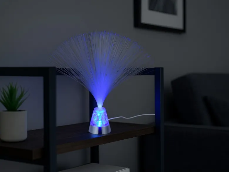 Faserlampe PUNK mit RGB Farbwechsel, auch Batteriebetrieb geeignet, Höhe 31,5cm