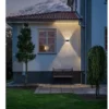 Flache LED Außenwandleuchte CHIERI ALU Anthrazit Up and Down Light 18,5x9,5cm