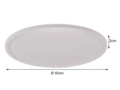 Flache LED Deckenleuchte AUREO Weiß, mit Fernbedienung dimmbar Ø 40cm