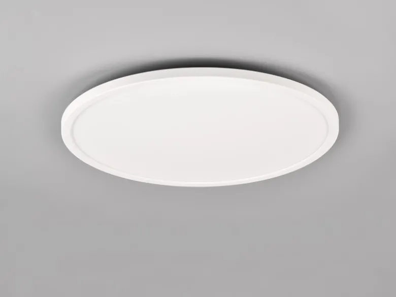 Flache LED Deckenleuchte AUREO Weiß, mit Fernbedienung dimmbar Ø 40cm