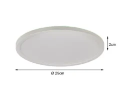 Flache LED Deckenleuchte AUREO Weiß, dimmbar, RGB Farbwechsler, Ø 29cm