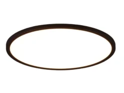 Flache LED Deckenleuchte AUREO Schwarz, mit Fernbedienung dimmbar Ø 40cm