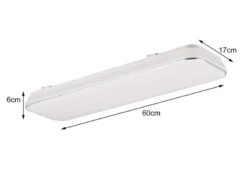 Flache LED Deckenleuchte BLANCA dimmbar, Warmweiß, Breite 60cm
