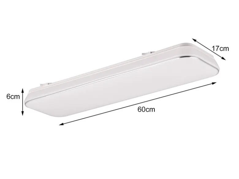 Flache LED Deckenleuchte BLANCA dimmbar, Warmweiß, Breite 60cm