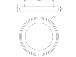 Flache LED Deckenleuchte CARDONA Schwarz, dimmbar & 3 Lichtfarben, Ø 46,5cm