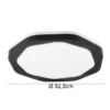 Flache LED Deckenleuchte dimmbar über Schalter Weiß Schwarz, Ø 52,5cm