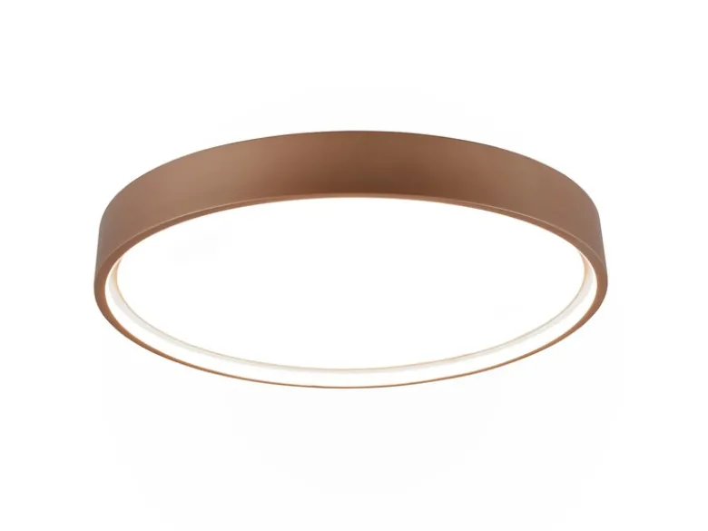 Flache LED Deckenleuchte DOHA mit 2 Lichtfarben in Coffee, Ø 45cm