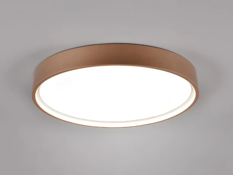 Flache LED Deckenleuchte DOHA mit 2 Lichtfarben in Coffee, Ø 45cm