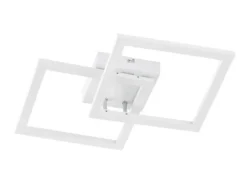 Flache LED Deckenleuchte ELLE Weiß Eckig 34x34cm