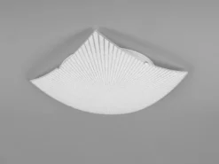 Flache LED Deckenleuchte mit Glas Lampenschirm Weiß, Quadrat 40cm
