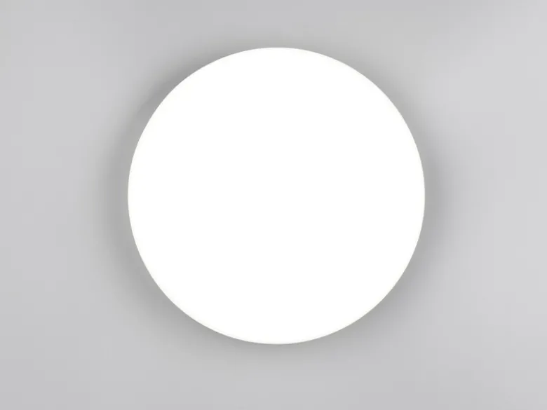 Flache LED Deckenleuchte SPICA in Weiß, IP44 Badezimmer geeignet, Ø 27cm
