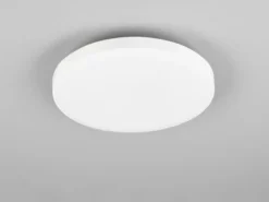 Flache LED Deckenleuchte SPICA in Weiß, IP44 Badezimmer geeignet, Ø 27cm