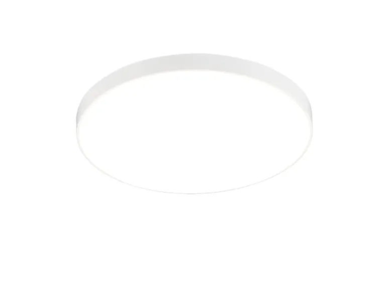 Flache LED Deckenleuchte SPICA in Weiß, IP44 Badezimmer geeignet, Ø 27cm