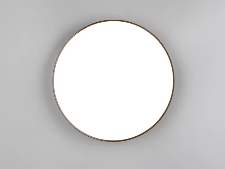 Flache LED Deckenleuchte SPICA in Schwarz, IP44 Badezimmer geeignet, Ø 27cm