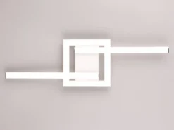Flache LED Deckenleuchte VIALE Weiß rechteckig groß max. Breite 63cm