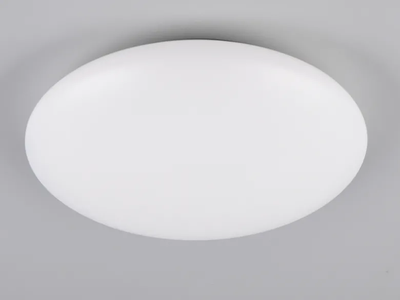 Flache LED Deckenleuchte VIORA in Weiß, IP44 Badezimmer geeignet, Ø 27cm