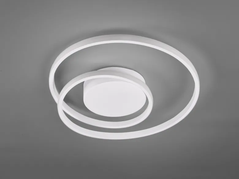 Flache LED Deckenleuchte ZIBAL Weiß, stufenweise dimmbar, Ø 39cm