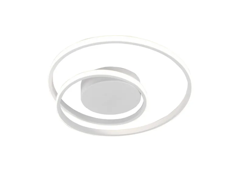 Flache LED Deckenleuchte ZIBAL Weiß, stufenweise dimmbar, Ø 39cm
