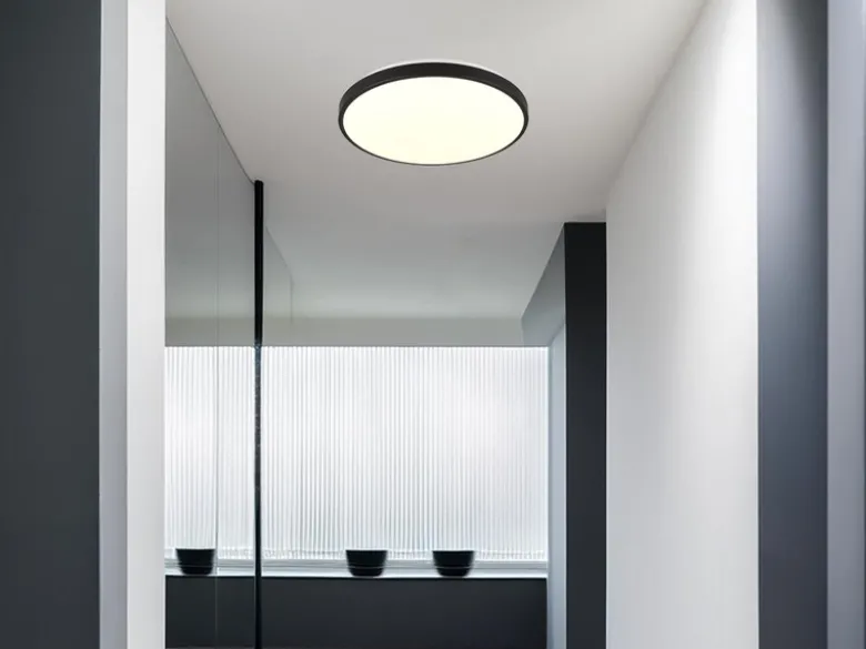 Flache LED Innen Deckenleuchte LOODY mit Bewegungsmelder Ø 38cm