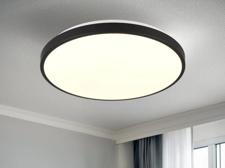 Flache LED Innen Deckenleuchte LOODY mit Bewegungsmelder Ø 38cm