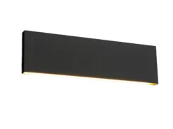 Flache LED Wandleuchte CONCHA Up and Down Anthrazit - 3 Stufen Dimmer, B: 28cm