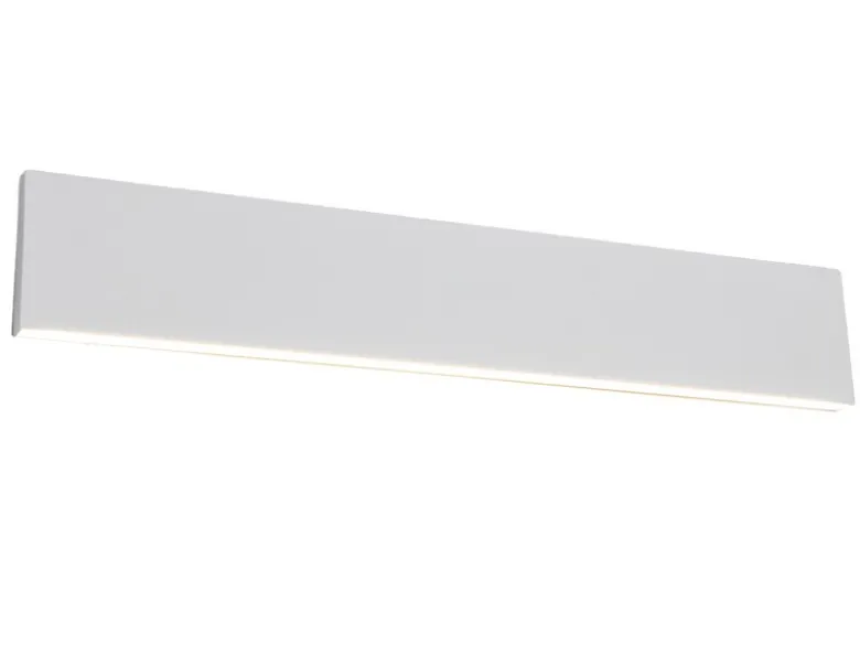 Flache LED Wandleuchte CONCHA Up and Down Weiß - 3 Stufen Dimmer, Breite 47cm