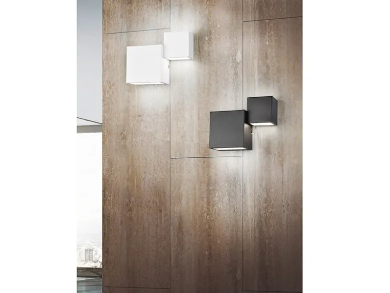 Flache LED Wandleuchte MIGUEL Up and Down Light Weiß in 3 Stufen dimmbar, B:20cm