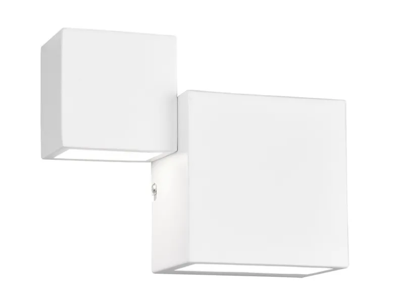 Flache LED Wandleuchte MIGUEL Up and Down Light Weiß in 3 Stufen dimmbar, B:20cm