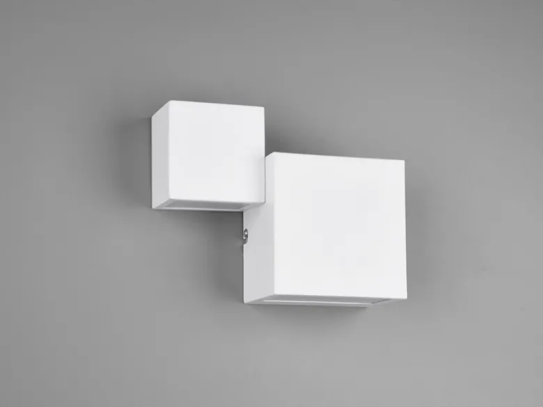 Flache LED Wandleuchte MIGUEL Up and Down Light Weiß in 3 Stufen dimmbar, B:20cm