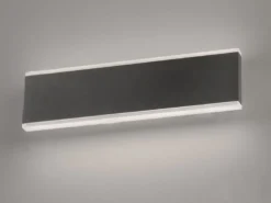 Flache LED Wandleuchte MUUR Schwarz mit Schalter, Breite 30,5cm