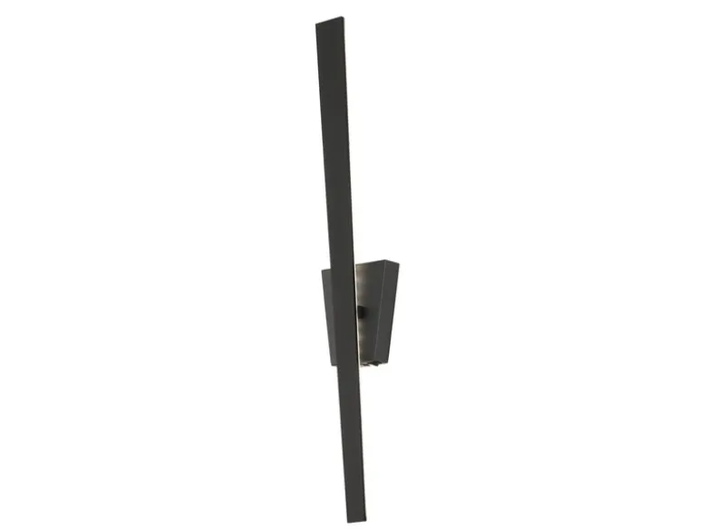 Flache LED Wandleuchte ZITA Schwarz indirekte Wandbeleuchtung, Höhe 60cm