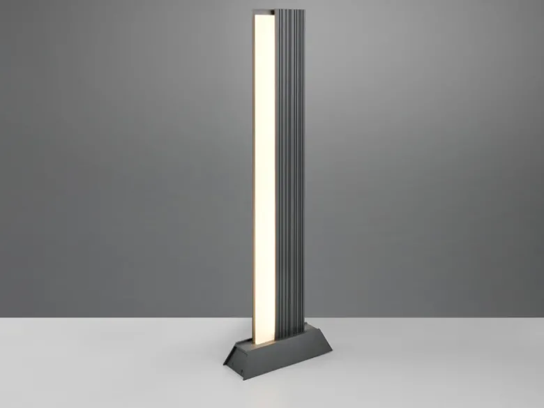Flache LED Wegeleuchte MARIZA aus Aluminium in Anthrazit, Höhe 100cm
