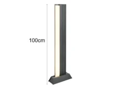 Flache LED Wegeleuchte MARIZA aus Aluminium in Anthrazit, Höhe 100cm
