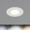Flacher LED Einbaustrahler 230V dimmbar 3er Set Badezimmer geeignet 4000K Ø 8cm