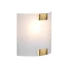 Flache Wandleuchte PURA Glaslampenschirm Gold, Höhe 20cm