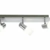 3-flammiger LED Deckenstrahler CLAPTON mit Glasschirmen, Breite 50cm