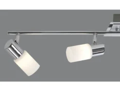 4-flammiger LED Deckenstrahler CLAPTON mit Glasschirmen, Breite 96cm