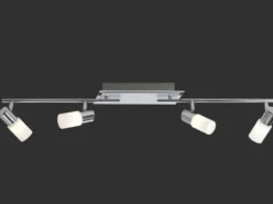 4-flammiger LED Deckenstrahler CLAPTON mit Glasschirmen, Breite 96cm