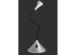 Flexible 2in1 LED Tischlampe & Wandlampe VIPER in Schwarz/Silber Schalter am Fuß