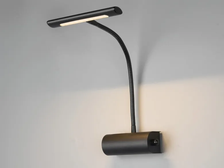 Flexible LED Bilderleuchte CURTIS, Wandleuchte mit Drehdimmer, Schwarz