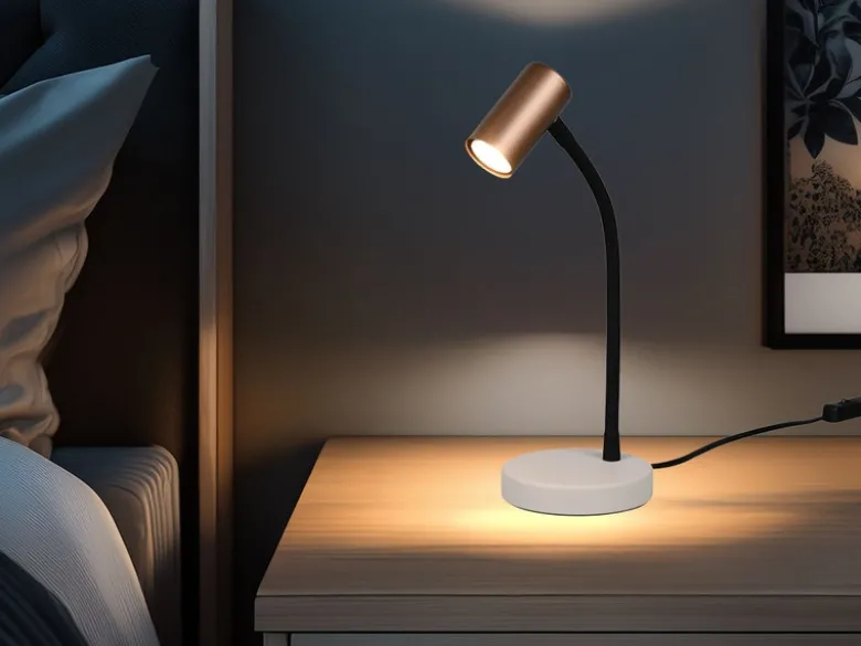 Flexible LED Schreibtischlampe Coffee / Grau, Höhe 28cm