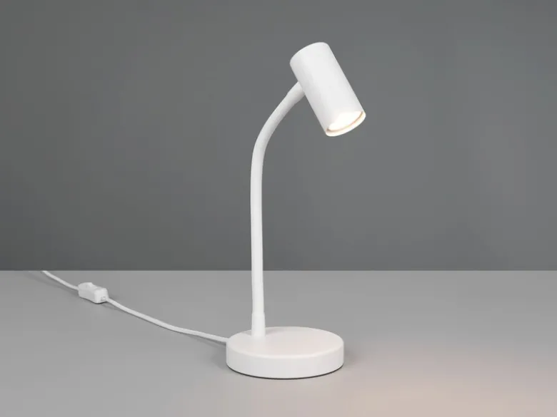 Flexible LED Schreibtischlampe Weiß, Höhe 28cm