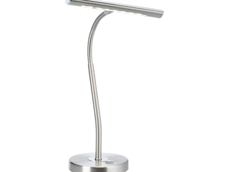 Flexible LED Schreibtischleuchte CURTIS Silber matt, 4-Stufen Dimmer
